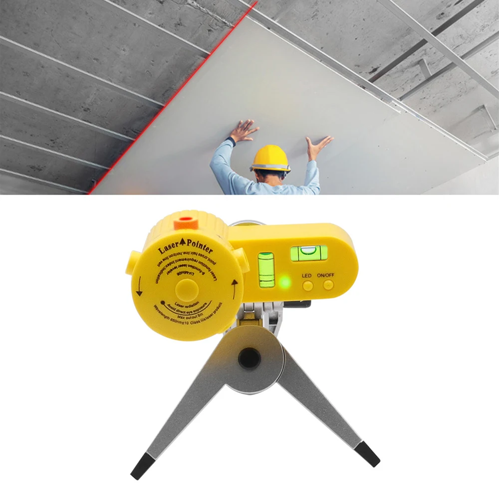 Laser-Nivelliergerät, multifunktional, 4-in-1, Haushalts-Nivellierlineal, Messlaserlineal mit drehbarem Stativ, vertikale horizontale Wasserwaage – Detail 13