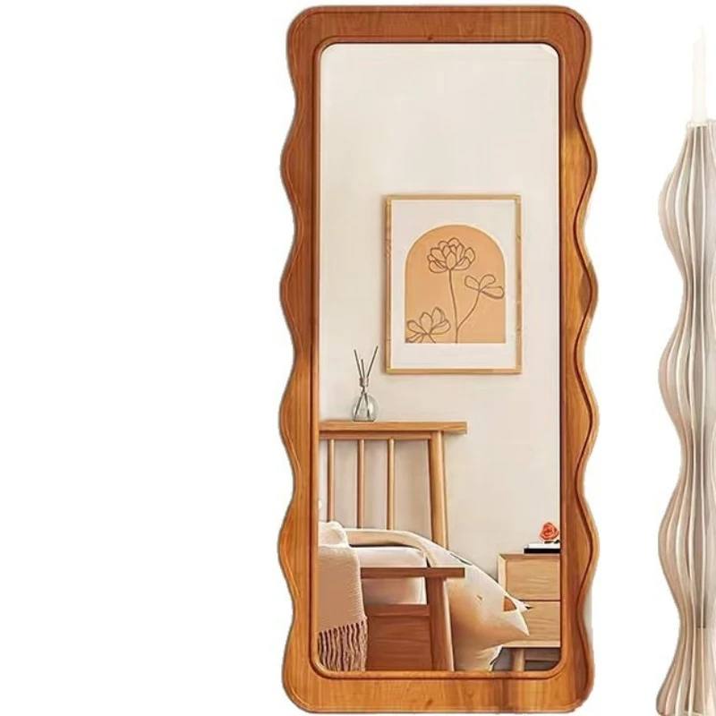 wood tempered full body floor bedroom living room Internet celebrity fitting home living room