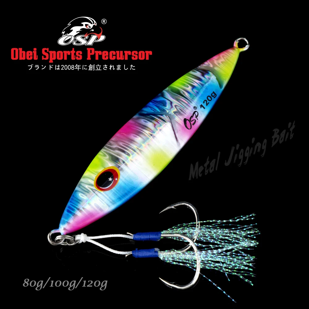 OSP 120G Metal Slow Jig Obei Fishing Lure Wobbler Saltwater Fishing  Accessories Professional Artificial Hard Bait Novelty 2024