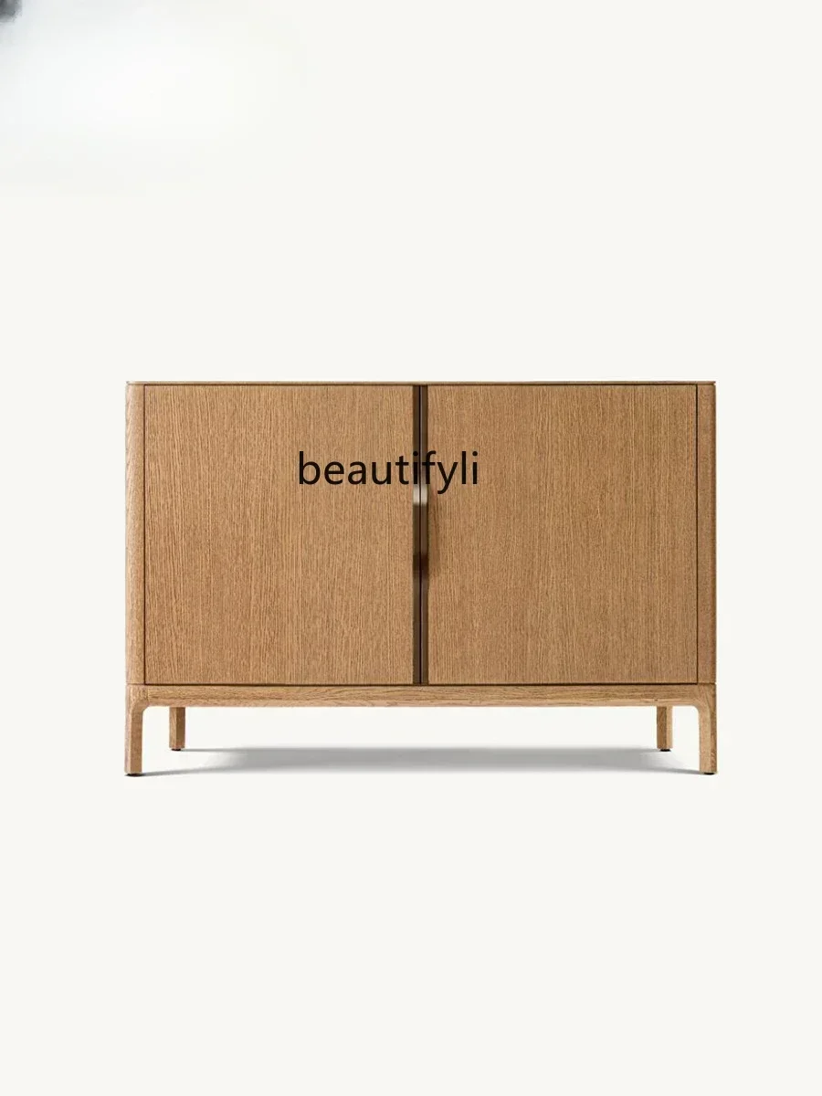 TTT  Italian light luxury simple entrance   minimalist living room home decoration solid wood high-end sense dining side cabin