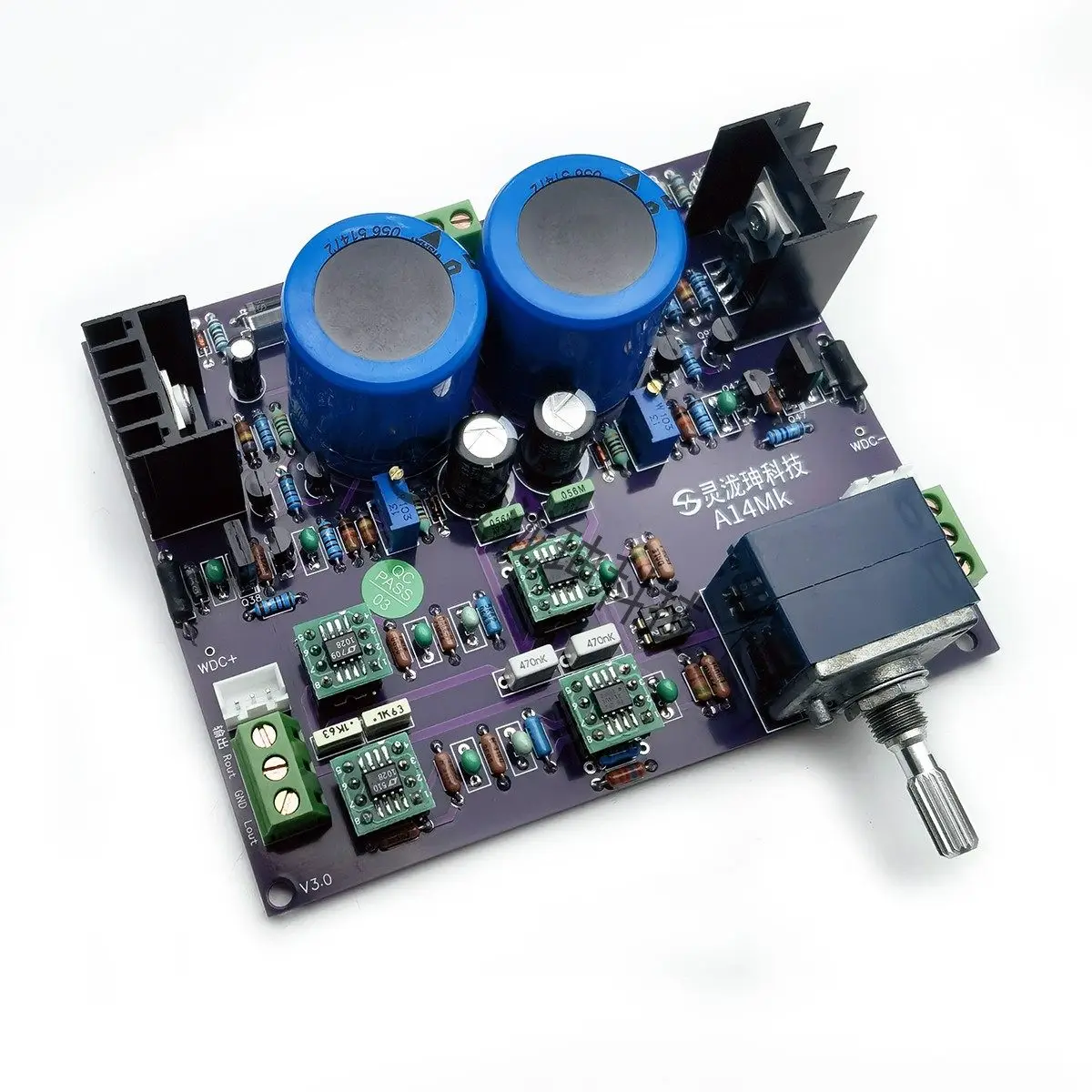 Music Fax A1 High-End Audiophile Preamplifier Board Hi-Fi Preamplifier Board Super Linear Voltage Regulation Audio Preamplifier