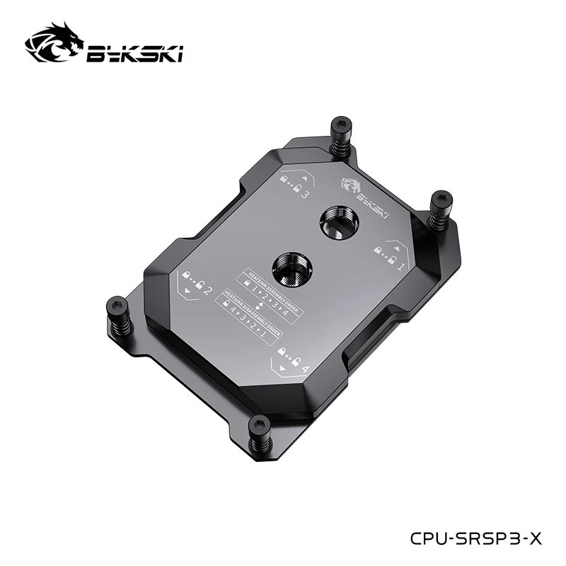 Bykski CPU Water Block For AMD TR4 Server AI Cloud Computer Liquid Cooling,Brass+Copper,G1/4