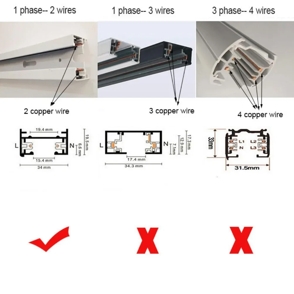JOYINLED E27 Track Spotlight Restaurant Clothing Shop Ceiling Light Second Line Slide Light Flexible H-Type Track Lighting - view 6