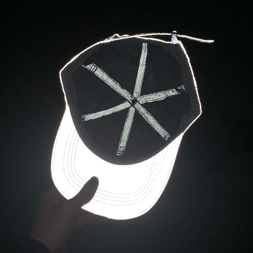 Männer und Frauen Nacht reflektierende Hut Läufer Kappe Visier Eimer Hut Flash Rave Festival Boonie Kappe