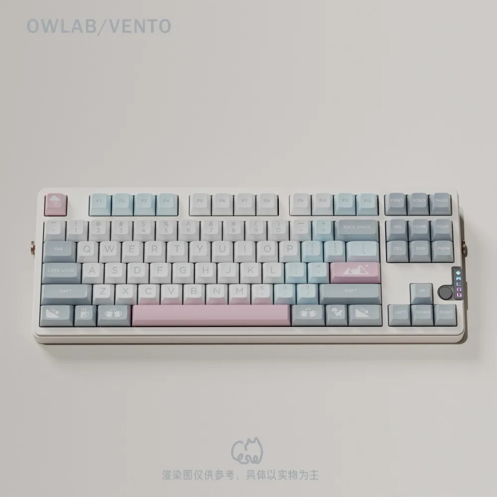 

ECHOME JTK HSA Snow Camping Keycaps Set Пользовательские двухцветные кепки для клавиатуры Artisan Глянцевые колпачки для клавиш Механическая клавиатура Игровой аксессуар