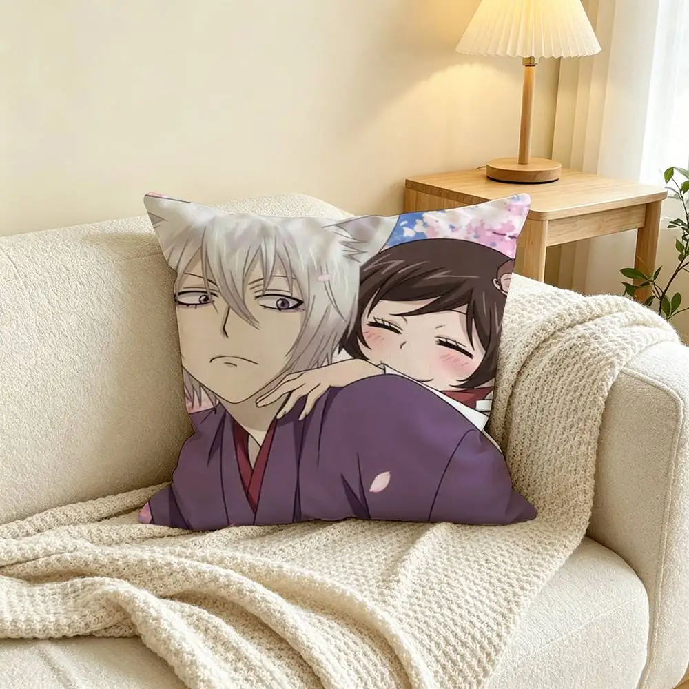 Anime K-Kamisama Kiss Pillow Case Square Double-Sided Sofa Cushion Cover Bedroom Bedside Pillow
