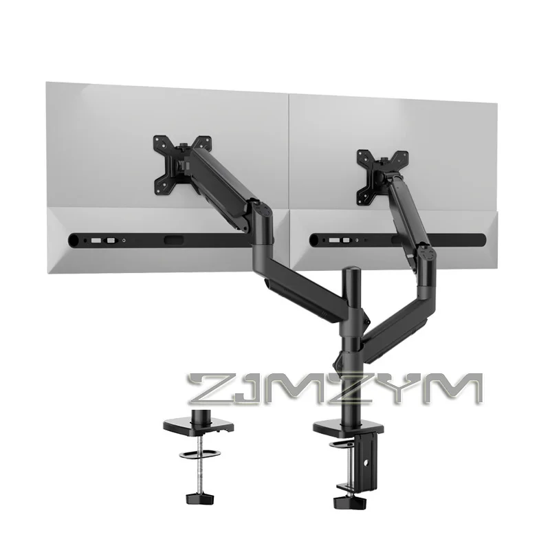 Dual Monitor Desktop Mount Bracket for 13-32 Inch LCD Screens Two-Arm TV Stand - Rotation & Tilt Adjustable PC Support