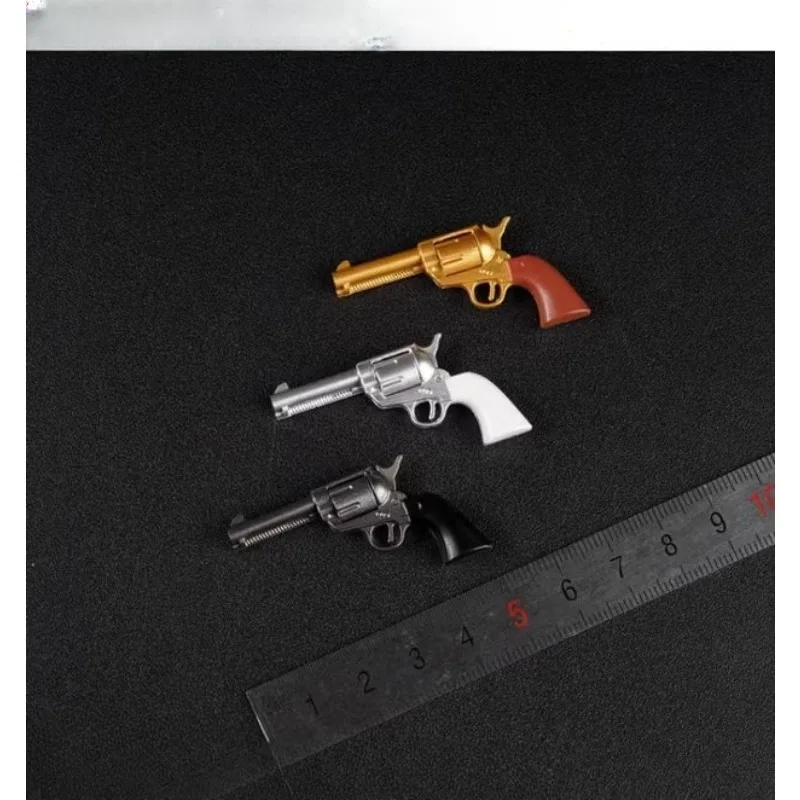ASTOYS 1/6 Scale P18520 Mini  Black/silvery/golden Gun Revolver Pistol Model for 12'' Soldier Action Figures Body Dolls