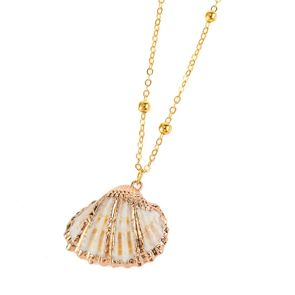 Girls Women Sea Boho Cowrie Pendant Conch Shell Shell Necklace Jewelry