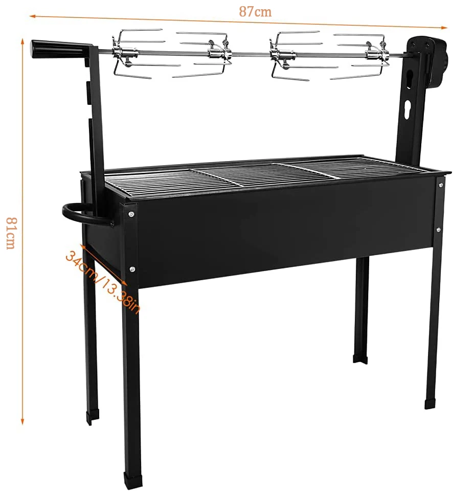 High Quality Modern Stainless Steel Electric Rotisserie BBQ Grill Powder Coated Iron For Barbeque For Pig Sheep Kebab Meat