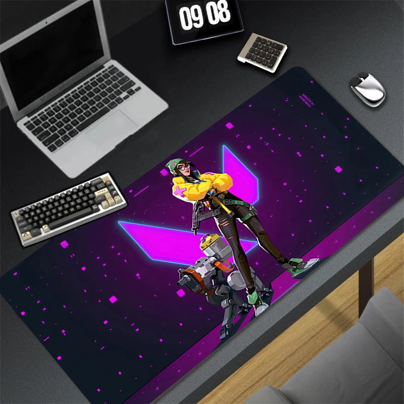 Pattern Game Mousepad Pad Rubber Mouse Mat Desk Gaming Non Slip Table Mat Gamer Cabinet V-valorant Killjoy Mousepad Keyboard Pad