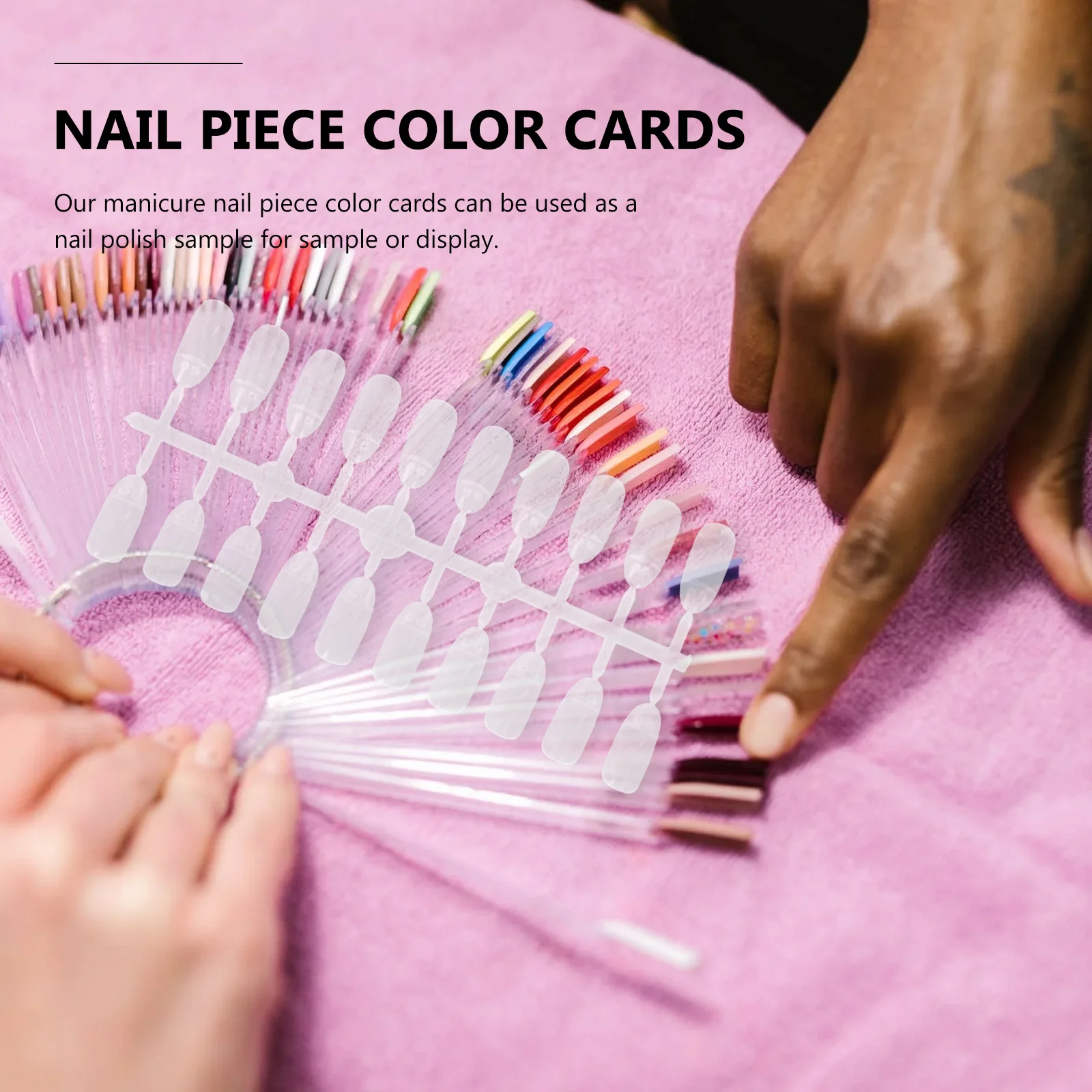 5セット マニキュア練習ボード 丸型 カラーディスプレイプレート ネイルサロン用 プラスチックカラーボード フェイクフィンガーネイルチップ ネイルアート