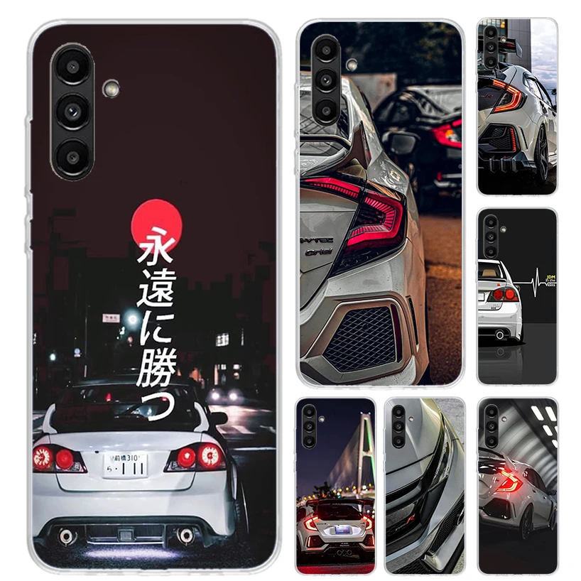 JDM Type R Civic Sport Car Phone Case for Samsung Galaxy A15 A25 A35 A55 A14 A24 A34 A13 A53 A12 A52S A23 A33 A24 A34 A03S A04S