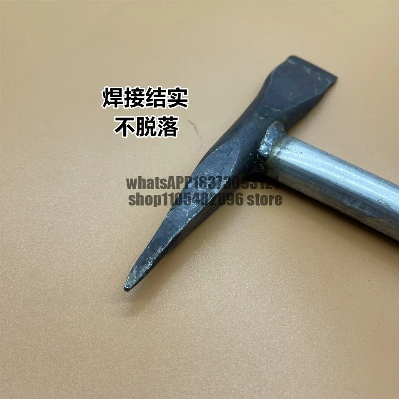 Steel pipe plus hard electric welding slag hammer, rust removal hammer, welder hammer, high hardness, pointed flat head