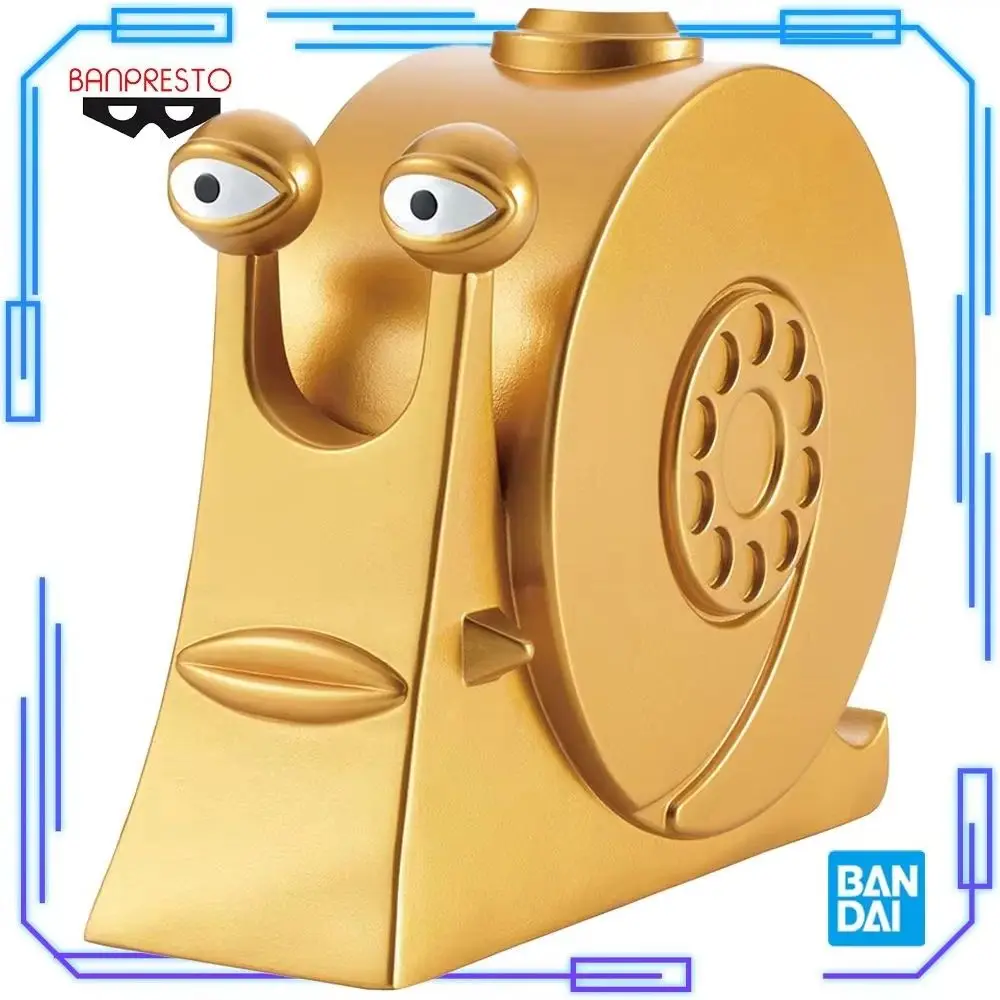 In Voorraad Bandai Originele Echt Een Stuk SOFVIMATES Golden Den Den Mushi 9 cm Anime Collection Model Speelgoed Banpresto Figuren gift