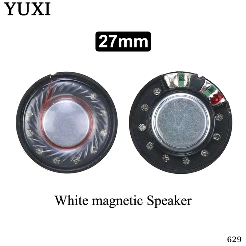 YUXI 1PCS 27/30/40/50mm 32Ohm For Headphone Speaker Driver Neodymium HIFI Headset Horn Full Range White Black Speakers