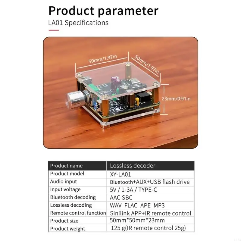5HA LA01 HIFI Decoding Board Car Radio Module Music Player Support USB Amplifier