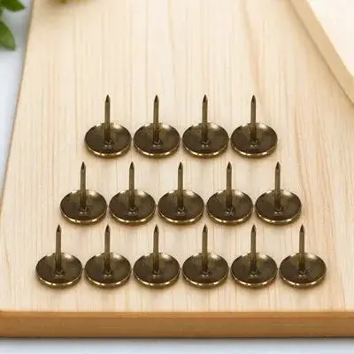 200Pcs Vintage Upholstery Tacks Premium Iron Style Round Decorative Nails for Furniture Upholstery Home Decor