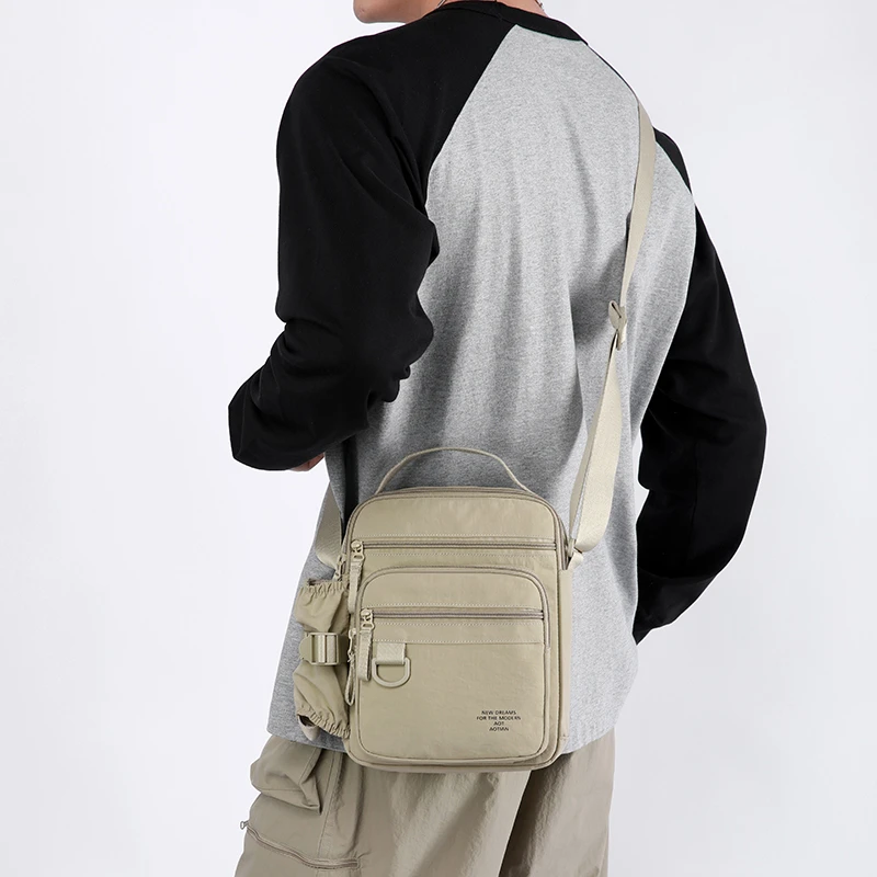 Fashion Casual Men's Bag Handbag High Quality Man Crossbody Bags Travel Bag Stylish Men's Shoulder Bag with Bottle Pocket