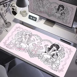 Mouse pad cartoon angel girl mouse mat cute pink high definition printing large mouse rubber game keyboard pads suitable games