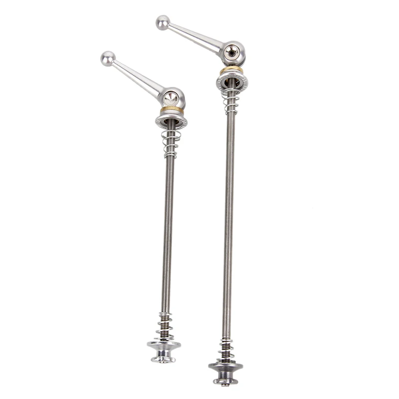 【STOCK】Bicycle Skewers 1 Pair Ultralight Titanium Quick Release Bicycle Hub Skewers for MTB Road Bike,Silver