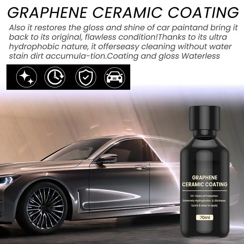 

Automotive Graphene Ceramic Coating 70ml Liquid Coatin Nano Hydrophobic Layer Polishing Paint Coating Agent Car Polish