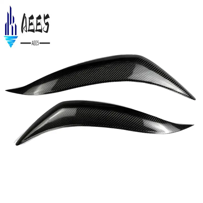 

AEE5-Car Real Carbon Fiber Front Headlight Cover Head Light Lamp Eyelid Eyebrow Trim For Toyota Corolla 2011-2013
