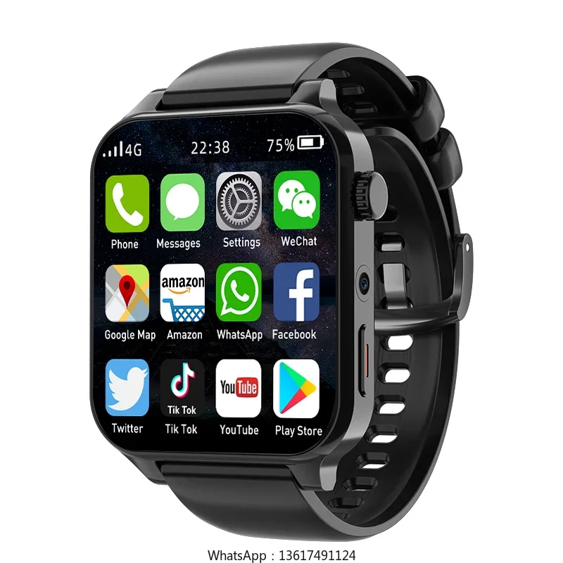 Global network TK01 smart watch 2024 cellular version Android 9.0 large memory Download apps camera 4G smartwatch watch TK01