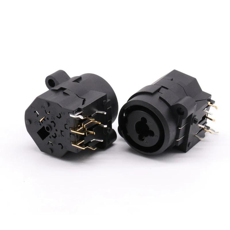 7/10/11pin Dual XLR Jack+6.35mm Female Socket Set XLR Microphone Jack 7pin 10pin 11pin  Seat Audio Socket Panel Mounted Type view 3