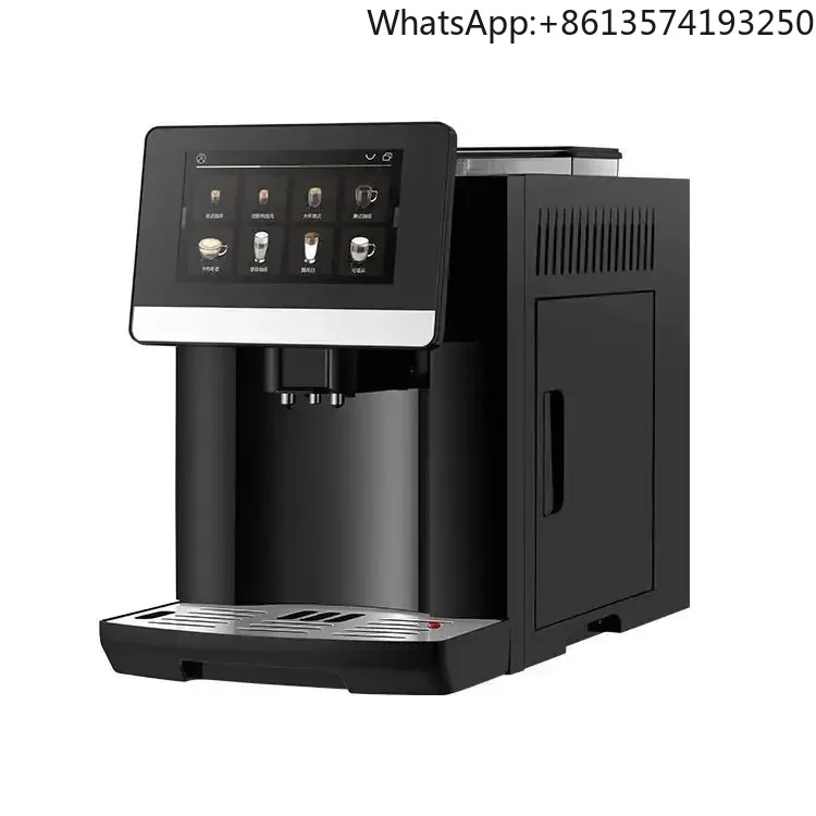 

2024 Commercial Full Automatic Bean-to-Cup Coffee Maker 7'' Touch Screen Electric with French Language for Hotels Households
