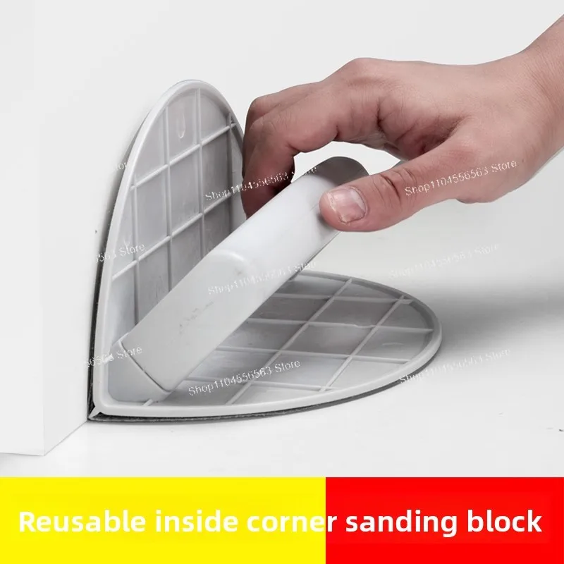 Semicircular inner corner sandpaper shelf, self-adhesive plastic, high-grade hand grinding board, putty grinding tool rack