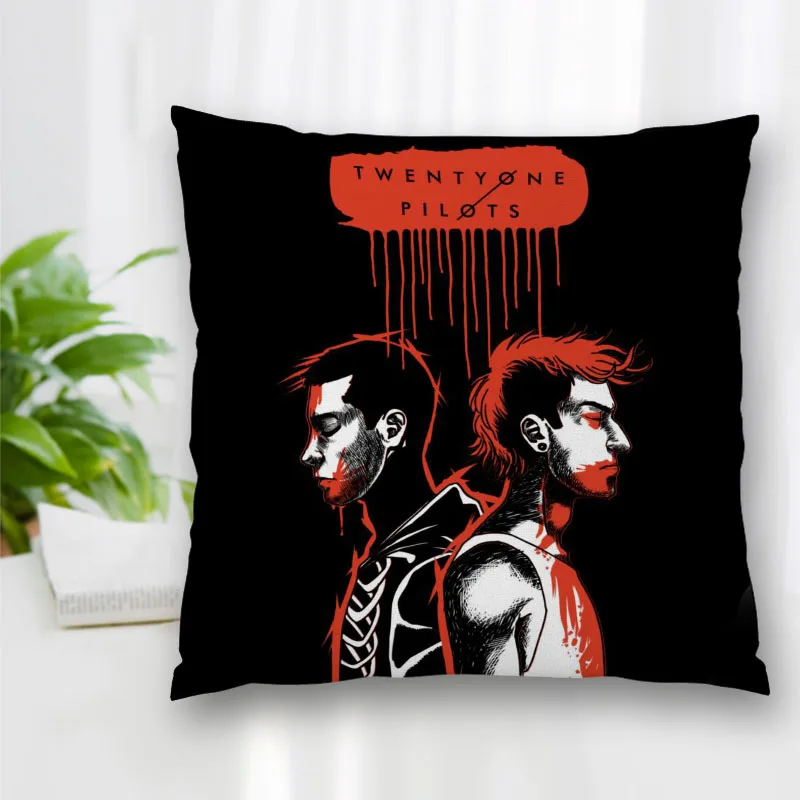 New Twenty One Pilots Rock Pillow Slips With Zipper Bedroom Home Office Decorative Pillow Sofa Pillowcase Cushions Pillow Cover