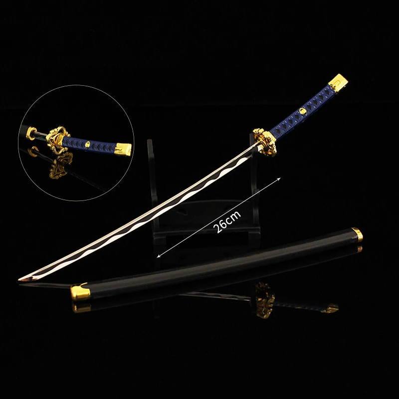 26cm Eightfold Longblade The Hyrule Fantasy Zelda Weapon Anime Game Periphery Metal Katana Weapon Model Samurai Sword Gift Toys