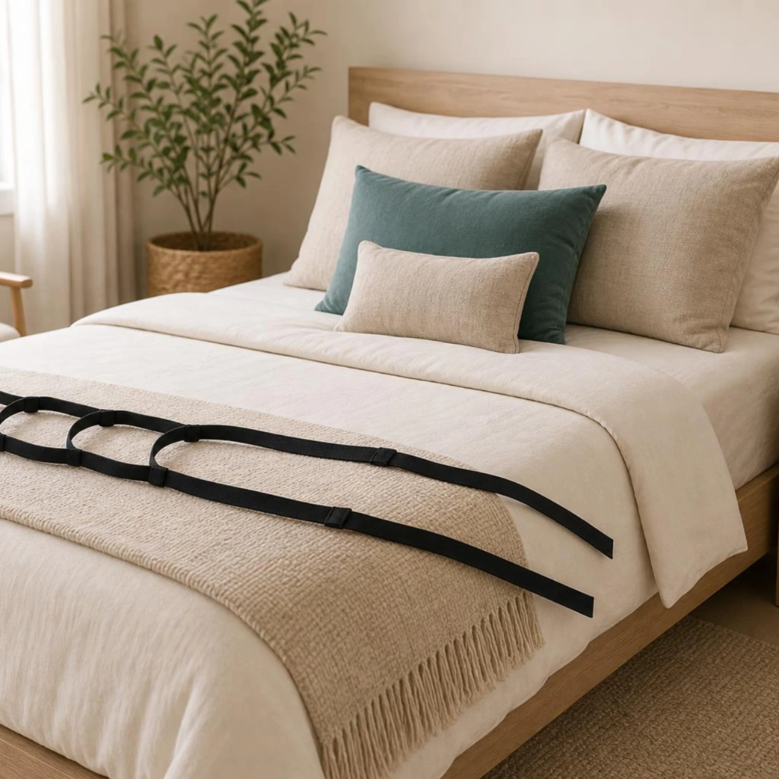 Patient Rising Strap Heavy-Duty Patient Transfer Strap Bed Transfer Aid Long-Lasting Gait Belt with Handles Padded Grip