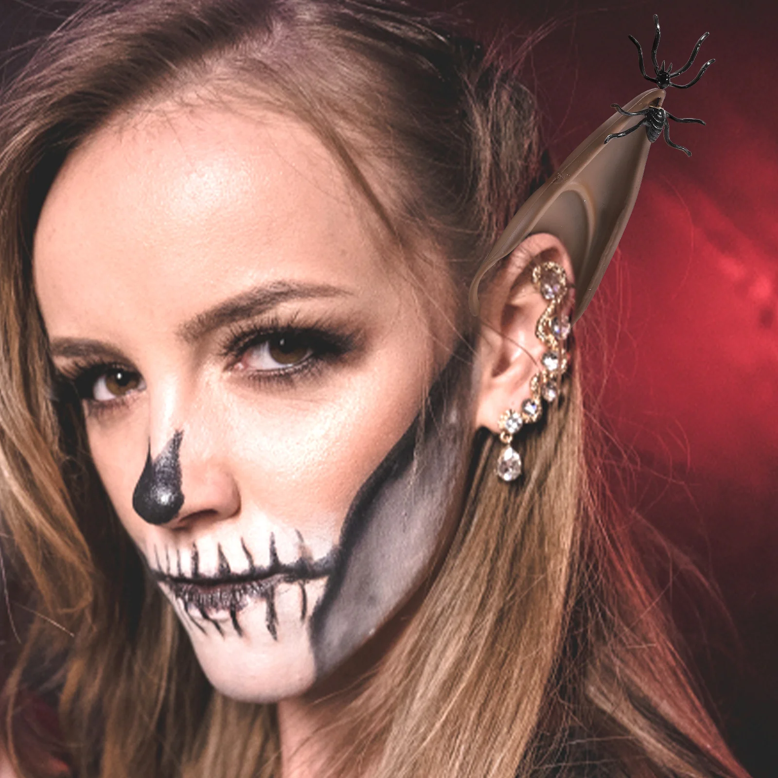 

1Pair Fairy Ears Latex Elf Ear Cuffs Cosplay Accessories for Women Costume Party Dress Up Props Ears Fairy Earrings