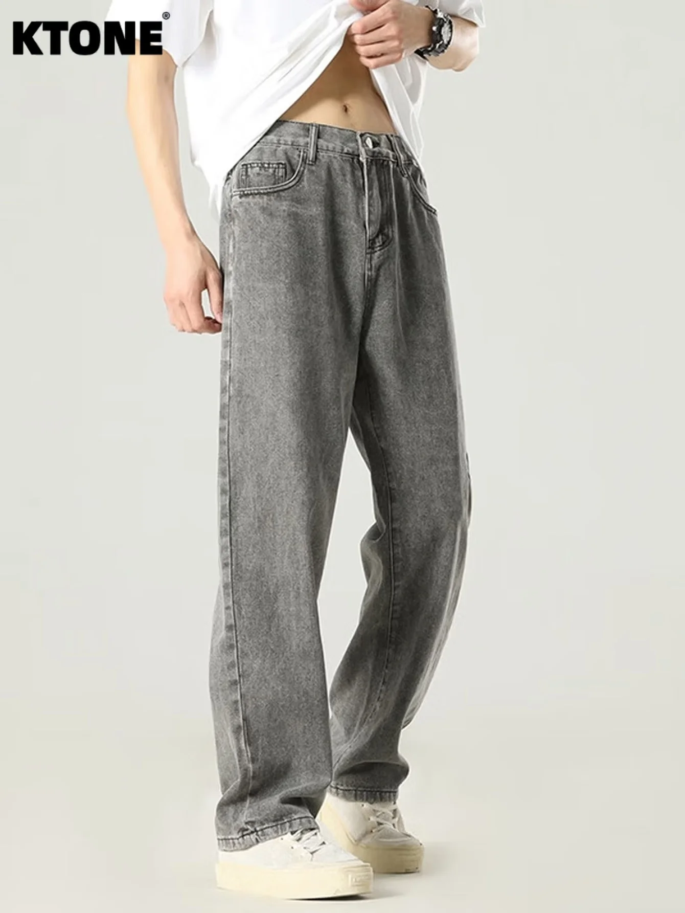 

Gray Slim Tight Jeans For Man Drip Y2k Clothes Original Unisex Man Pants Casual Jeans Pant No accessories or belts included