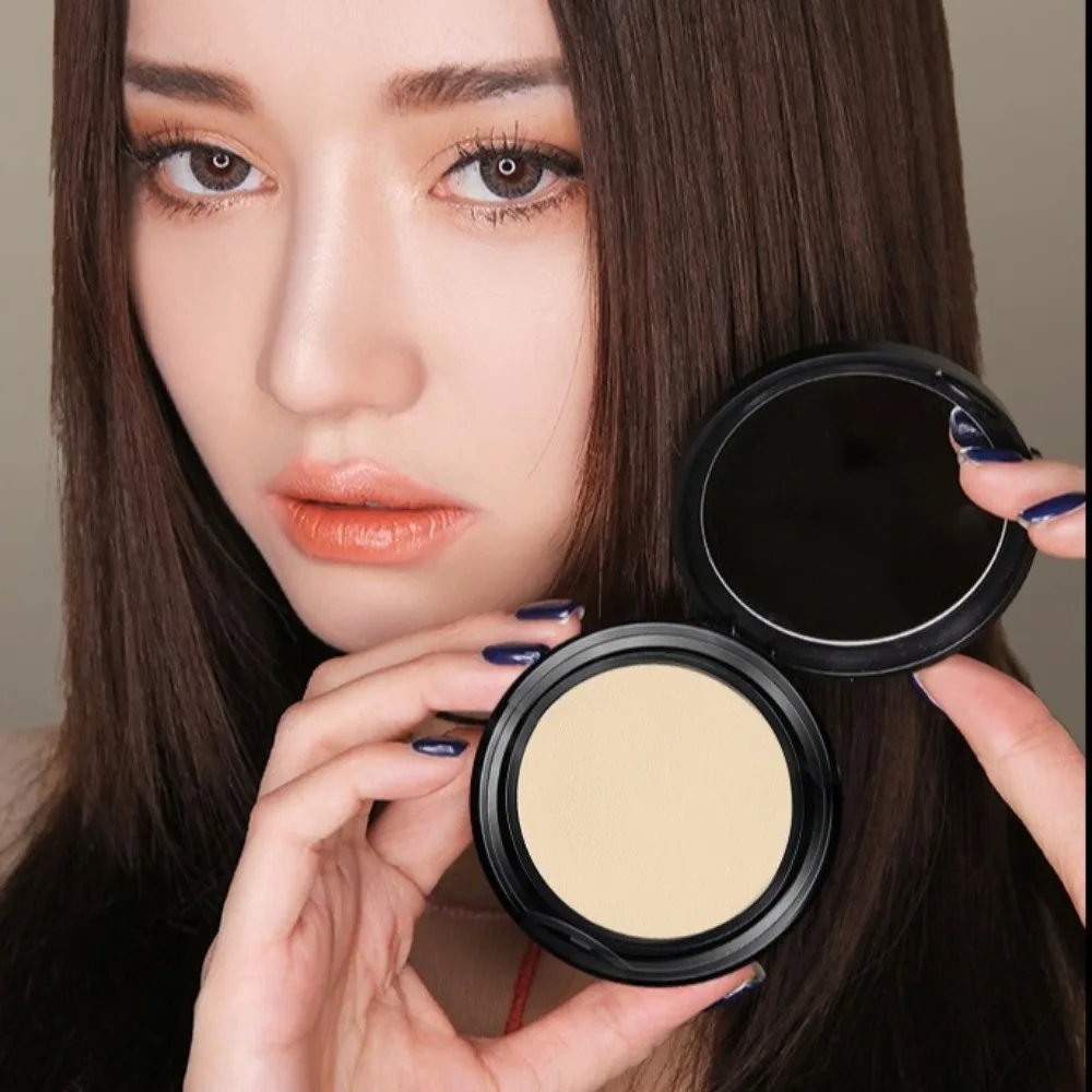 Polvo suelto de ajuste de maquillaje con control de aceite, polvo prensado resistente al agua de larga duración, corrector fino y suave, polvo compacto