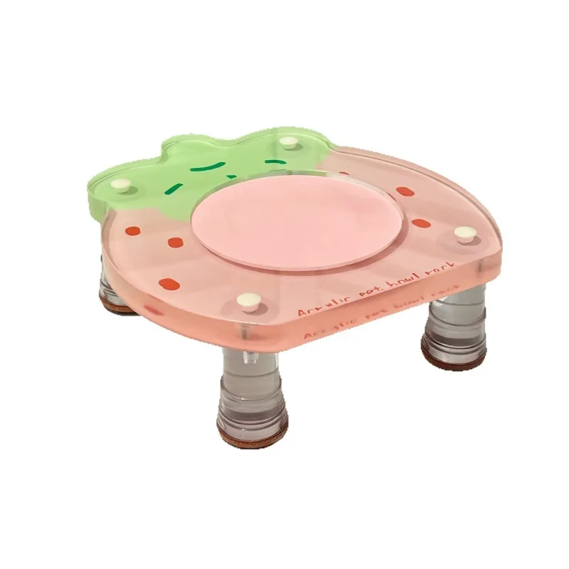

Pet cat bowl ceramic, flying saucer bowl, pet tall acrylic bowl holder