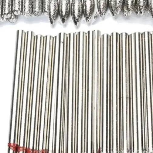 /50PCS /Diamond /Nail Drill Bits Set Stainless Steel Manicure Pedicure Cuticle Removal Polishing Grinding Heads For Electric Fil
