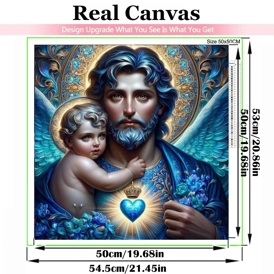 DIY Jesus Baby Diamond Painting Kit Lily Flowers Diamond Mother Virgin Religious Cross Embroidery Diamond Mosaic Home Decoration