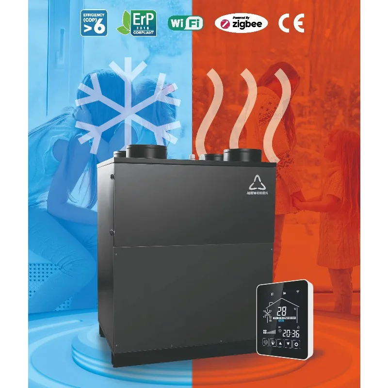 Energy/heat Recovery Ventilation System With Heat Pump For Cooling Heating Dehumidify