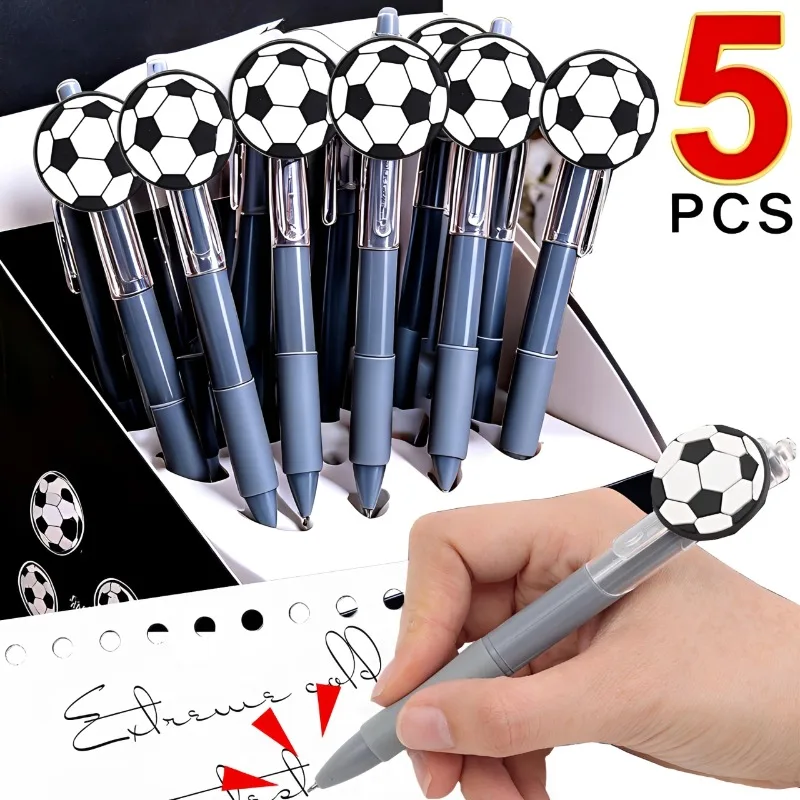 

5/1Pcs Ballpoint Pens Soccer Shape Creative Retractable Writing Pen Office Party Favors Fun Soccer Stationery Writing Stationery