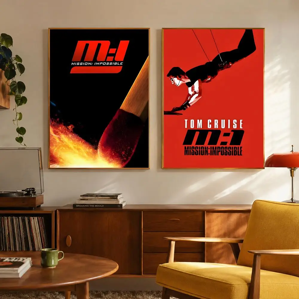 Thrilling M-Mission Impossible Poster Digital Solvent Print Waterproof PP Fade-Resistant Wall Art Room Decor Gift