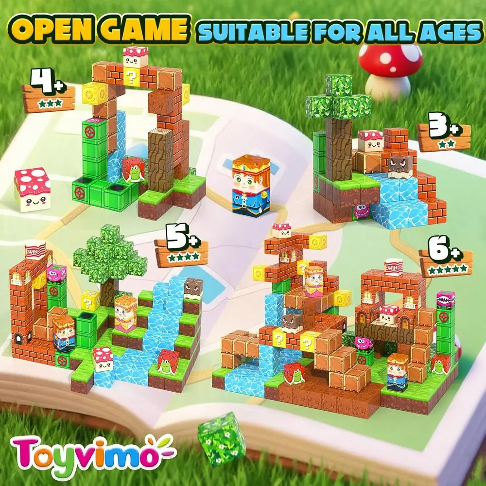 Magnetyczne klocki dla dzieci od 3 lat: zabawki STEM dla maluchów, 150-elementowe kostki dla chłopców i dziewczynek, upominki urodzinowe idealne w podróży