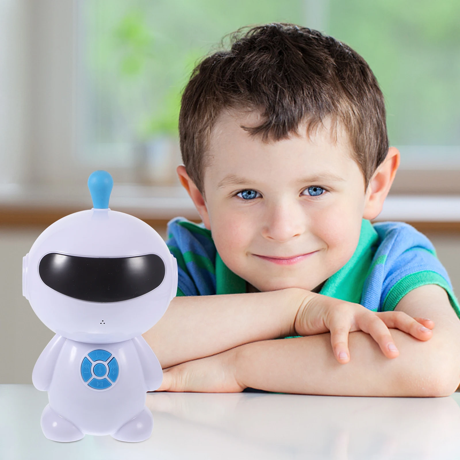 Frühe Bildung Roboter Spielzeug Kinder Intelligente Mehrsprachige Übersetzung Nachtsicht Fernbedienung Kreative Spielzeug Blau