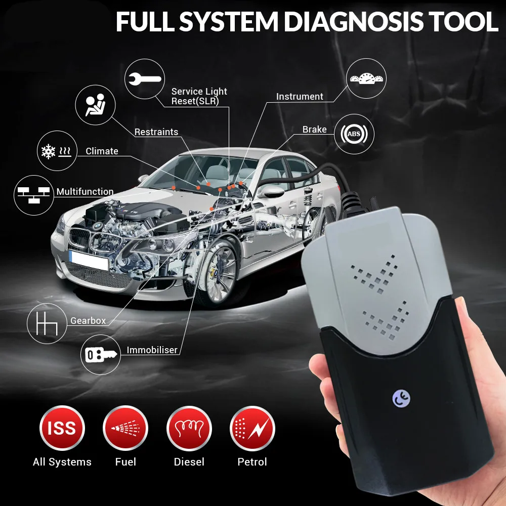 2021.11 Keygen Obd Obd2 Scanner 3 In1 For tnesf Delphis Vd Ds 150e Cdp USB Bluetooth Car Truck Diagnostic Repair Tool