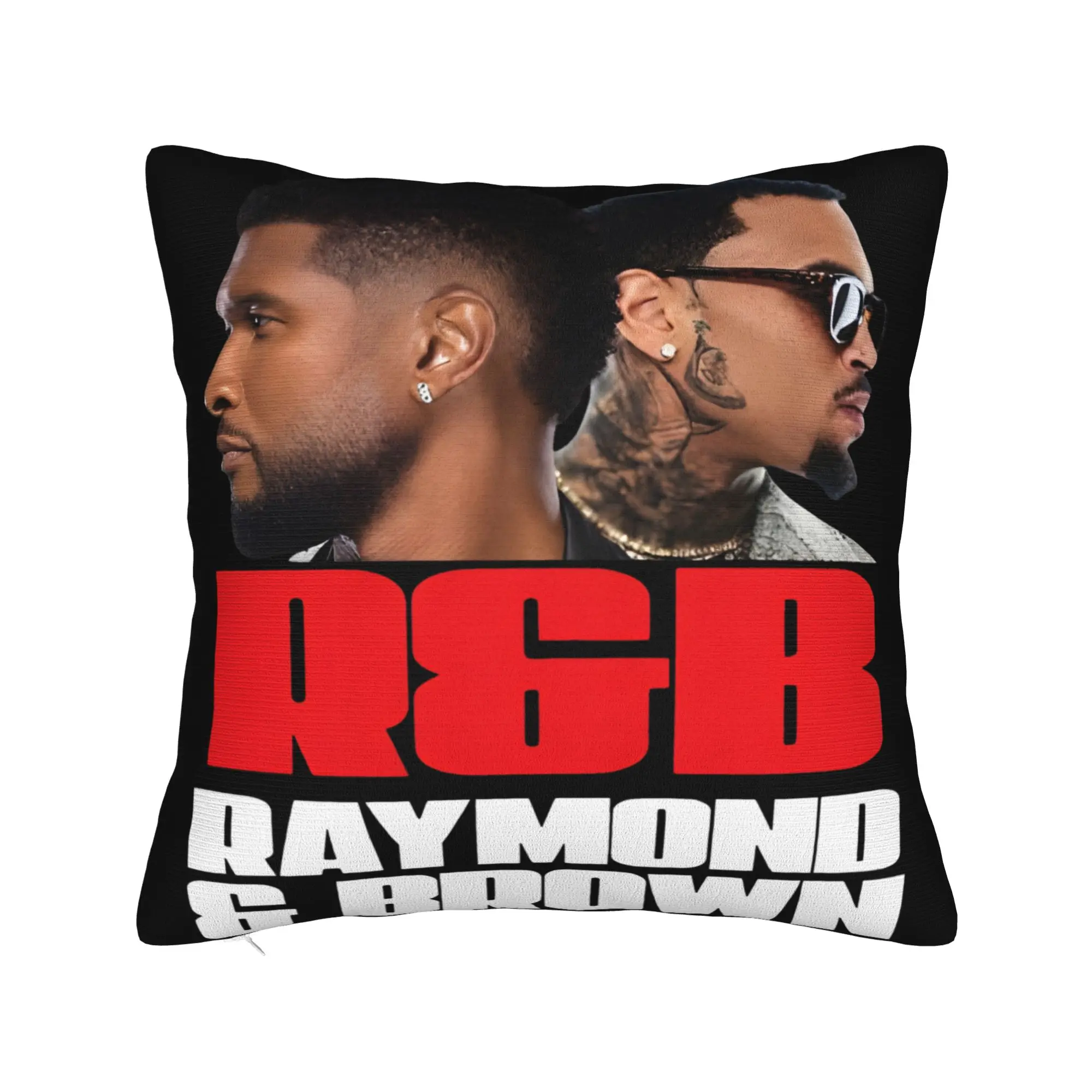 Chris Brown And Usher The Rb Tour Pillow Cover  Raymond And Brown Cushion Cover Kawaii Pillow Case For Wedding Party Home Decor