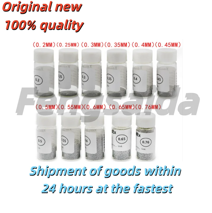 1-Bottle Refilling Ball Set 0.2-0.76mm BGA Solder Ball with Solder BGA Repair Rework Tool Kit