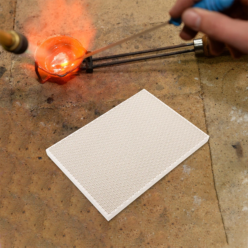 

2pcs Jewelry Soldering Board Refractory Brick High Temp Welding Panel Masonry Block for Melting Casting