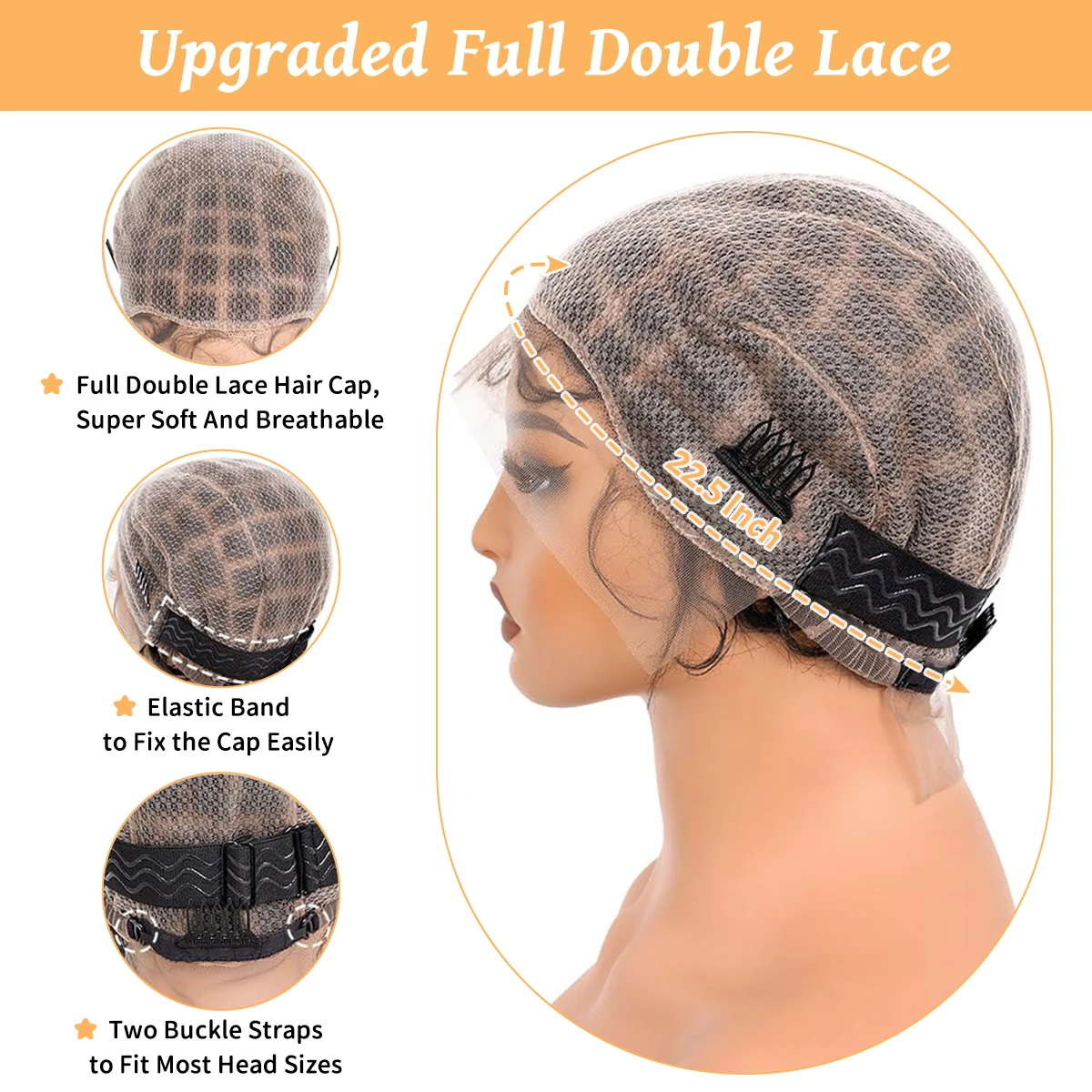 Braided Wig Cap With Baby Hair Double Full Hd Lace Crochet Wig Caps For Easier Sew In Crochet Braids Hair Wigs Caps For Women